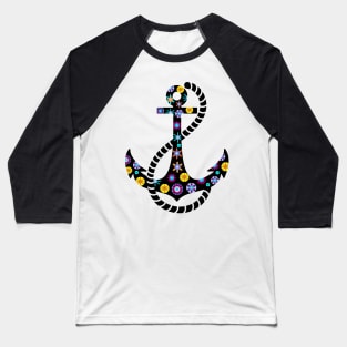 Anchor and flowers Baseball T-Shirt